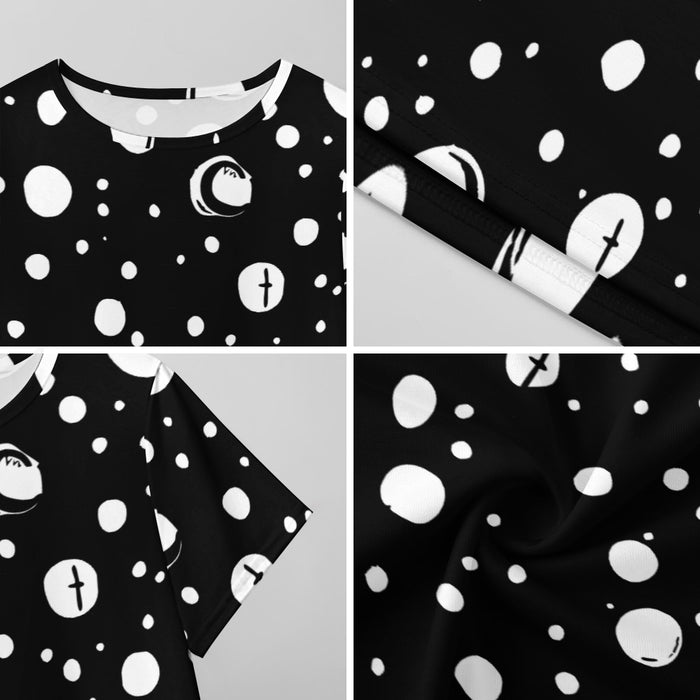 ETC White Circles Tee Dress