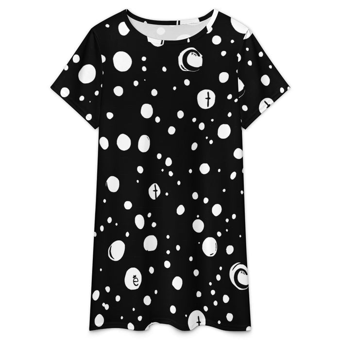 ETC White Circles Tee Dress