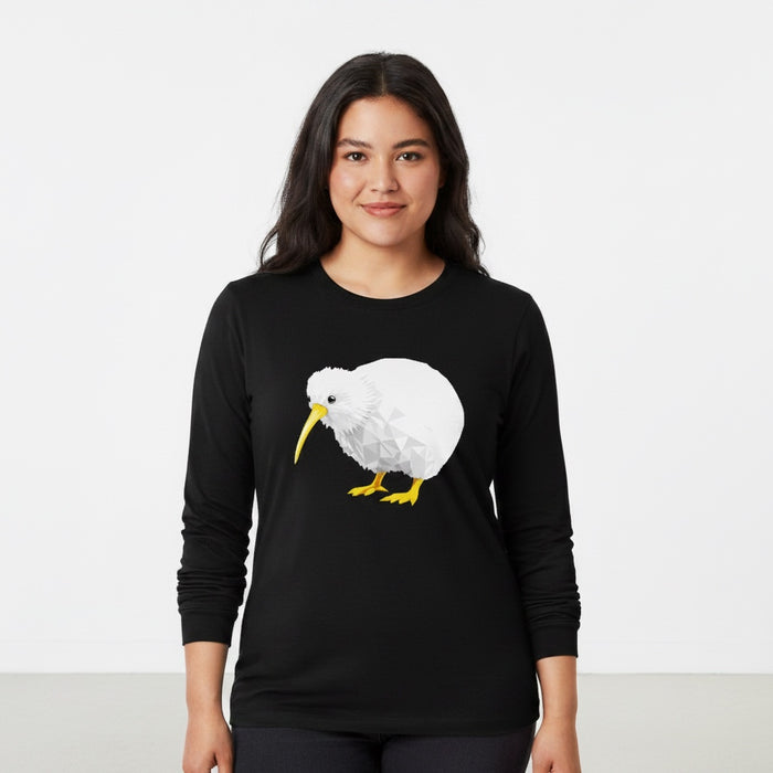 ETC White Kiwi L/S Black Cotton Tee