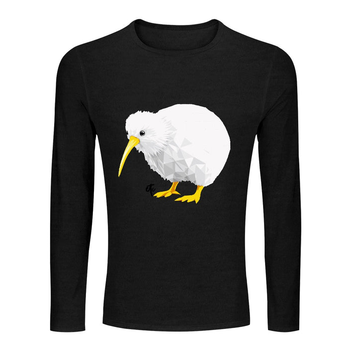 ETC White Kiwi L/S Black Cotton Tee