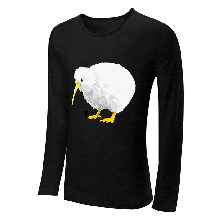 ETC White Kiwi L/S Black Cotton Tee