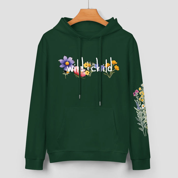 ETC Wild Child Forest Green Cotton Hoodie