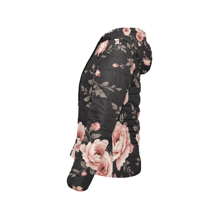 ETC Womans Vintage Floral Puffer Jacket