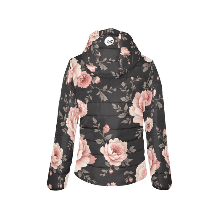 ETC Womans Vintage Floral Puffer Jacket