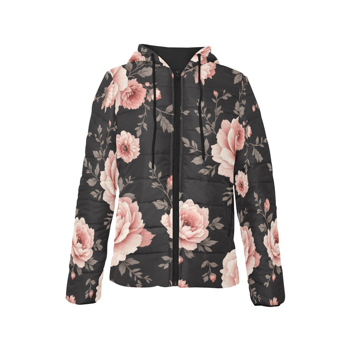 ETC Womans Vintage Floral Puffer Jacket