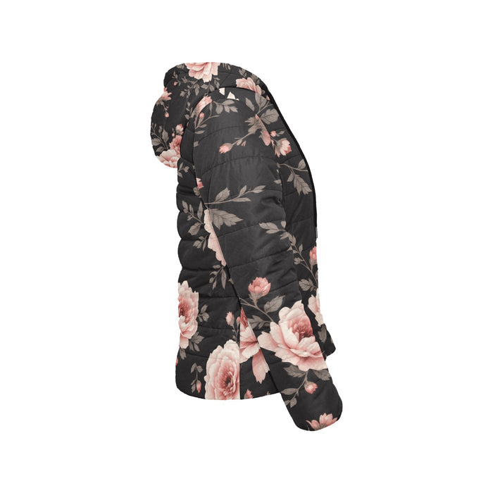 ETC Womans Vintage Floral Puffer Jacket
