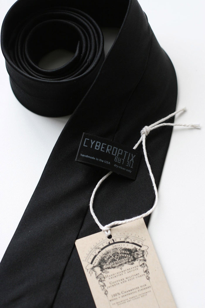 White ink on black.