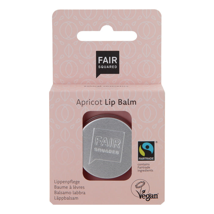Fair Squared vegan lip balm in plastic-free packaging.