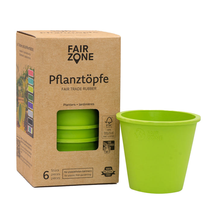 Fair trade rubber planter 6 pack