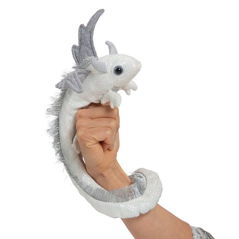 Folkmanis Puppet - Dragon Wristlet Pearl