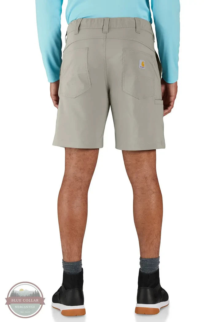 Carhartt 106264 Force Sun Defender Relaxed Fit Shorts in Light Khaki, rear