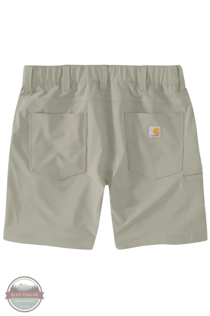 Carhartt 106264 Force Sun Defender Relaxed Fit Shorts in Light Khaki, rear