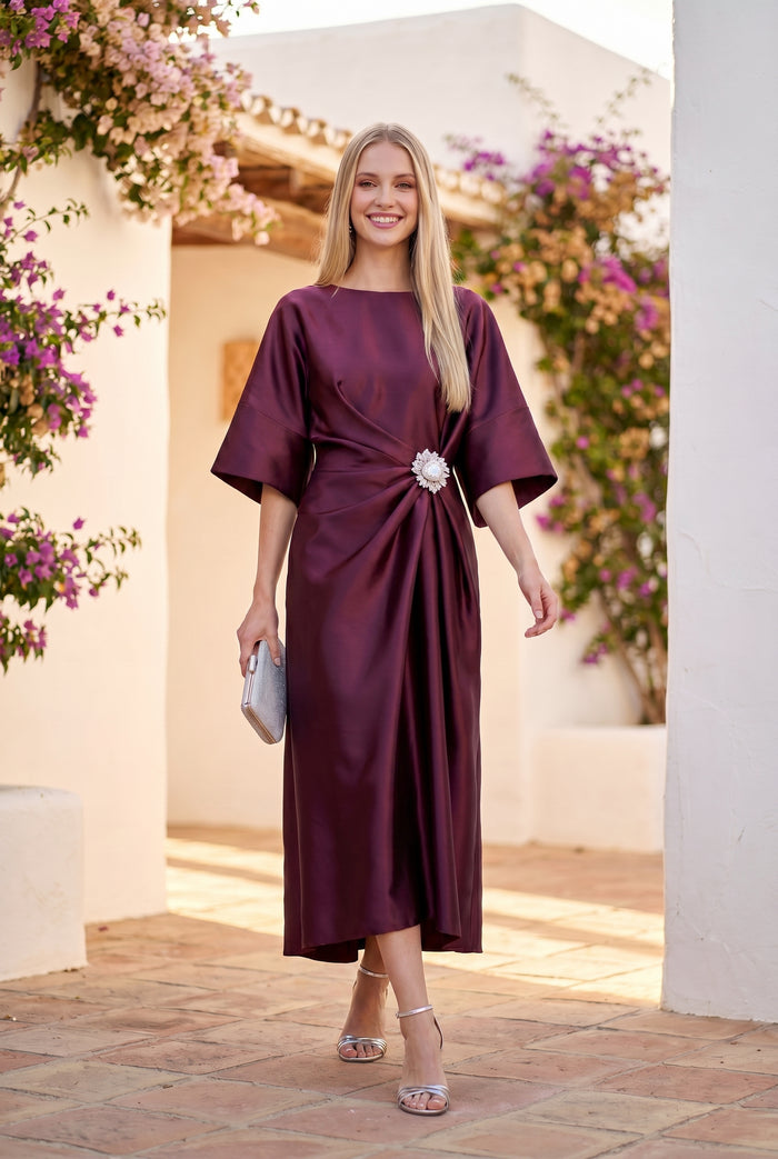 freya-fitted-satin-midi-dress-red-1