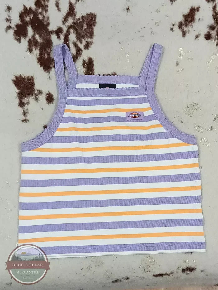 Dickies FSR65 Rib Knit Striped Tank Top Purple Summer Front View
