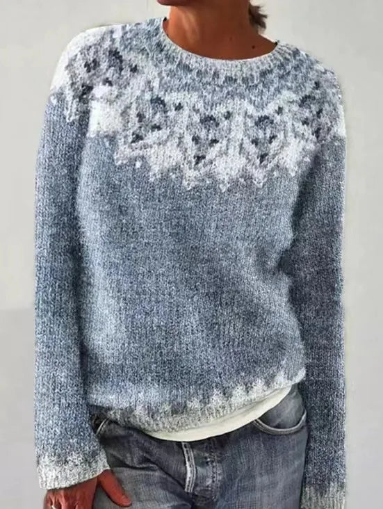 Arvine | Women's Nordic Knit Pullover Sweater - Image 7