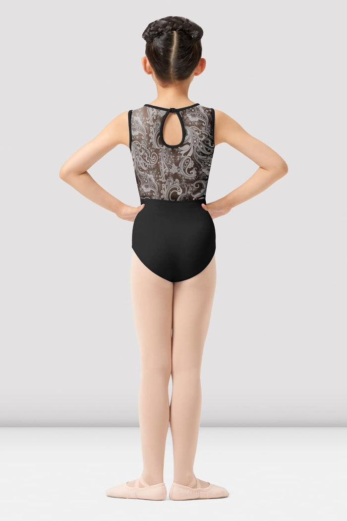 Girls Mirella Paisley Mesh Back Leotard - BLOCH EU