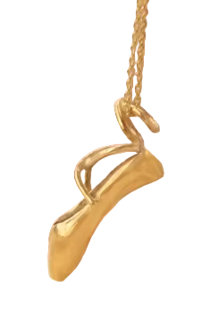 Gold plated Pointe Shoe necklace