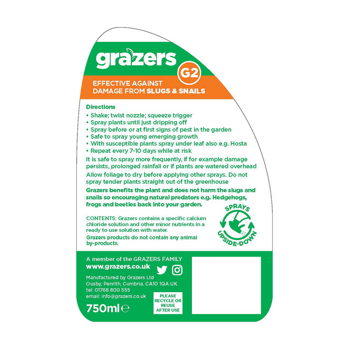 Grazers G2 spray reverse white background