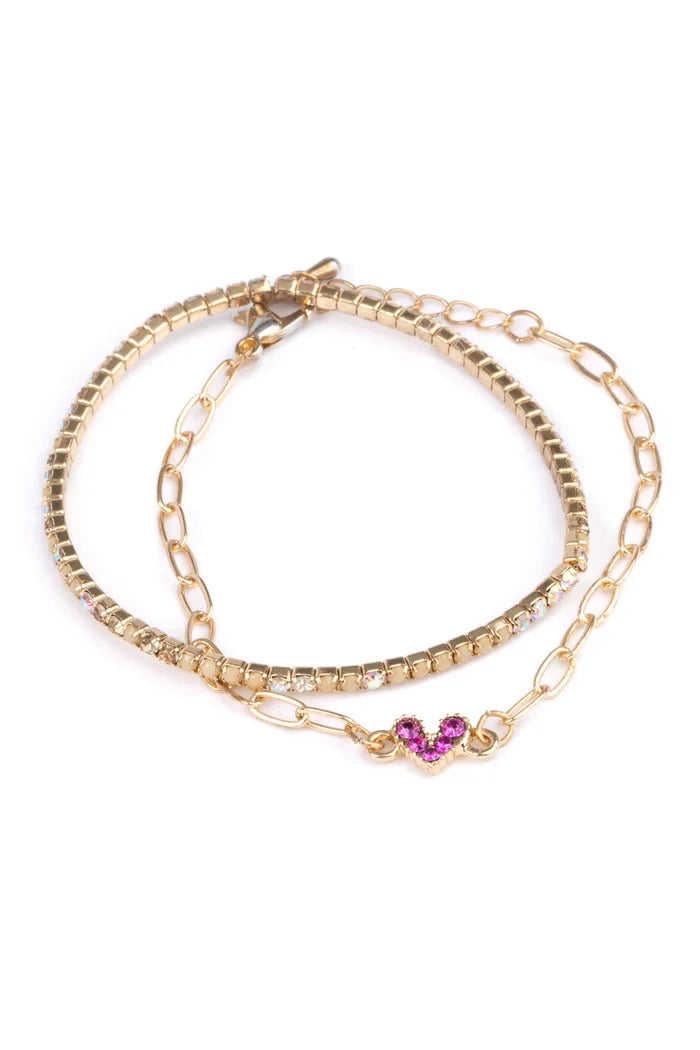 Great Pretenders Boutique Chic Linked with Love Bracelet Set