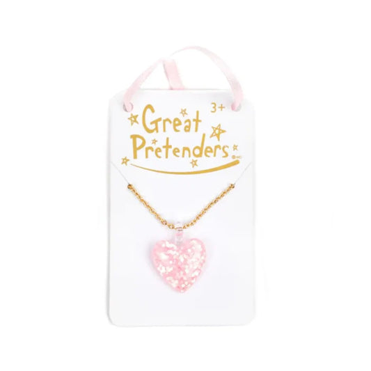 Great Pretenders Boutique Glitter Heart Necklace