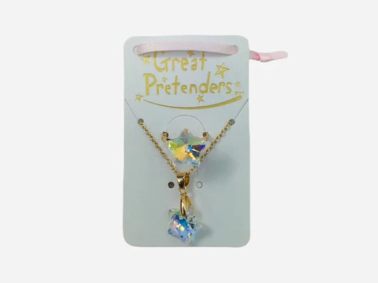 Great Pretenders Boutique Holo Star Necklace & Ring Set