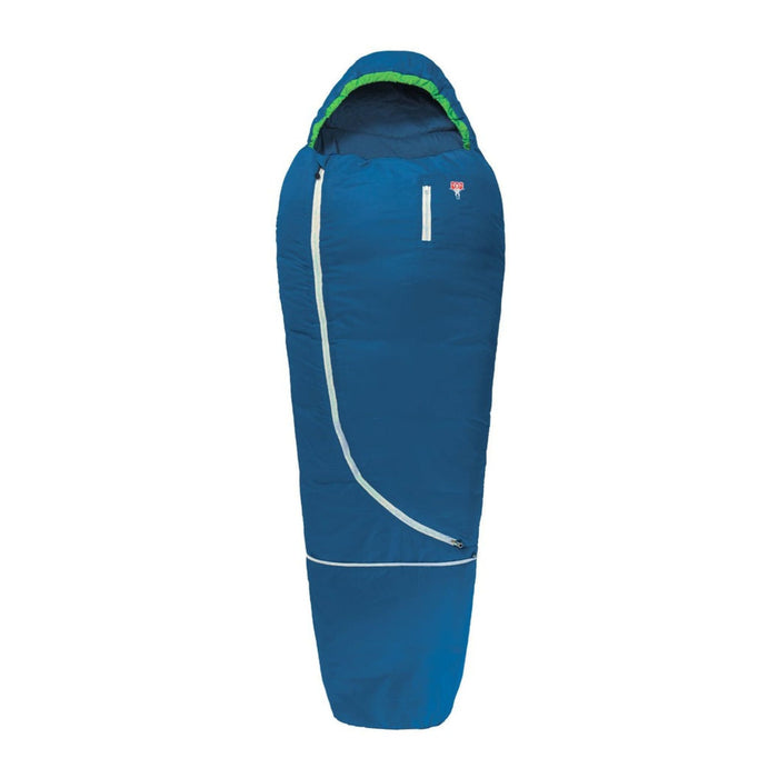 Blue wool filled sleeping bag