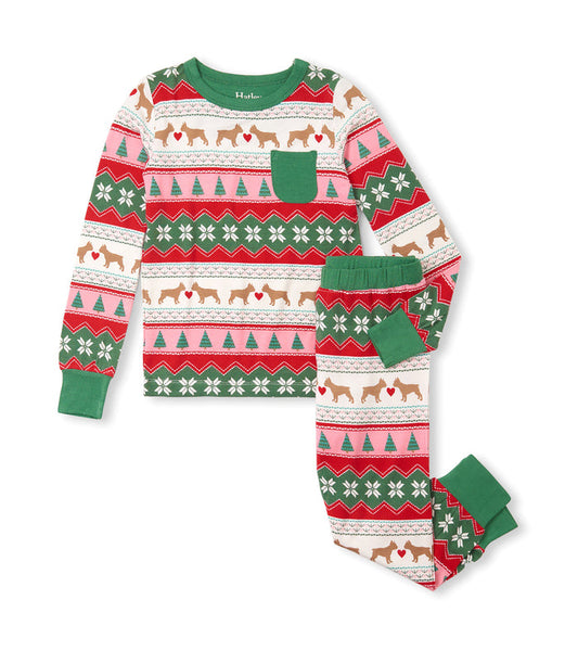 Hatley Bamboo Pajama Set - Puppy Hearts