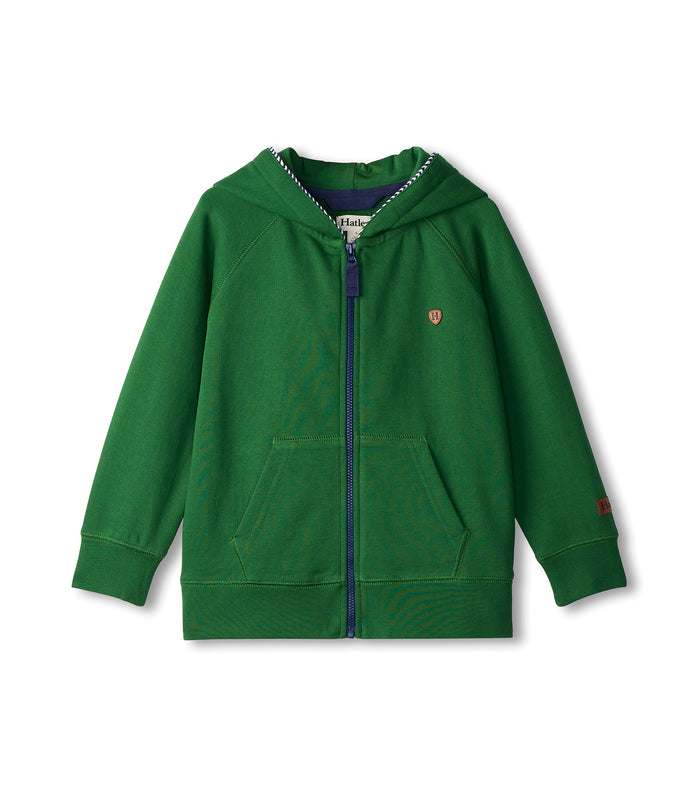 Hatley Full Zip Raglan Cardigan - Eden Green