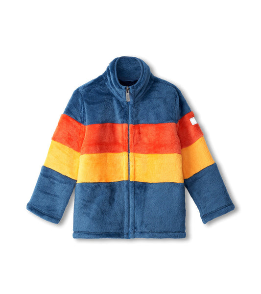 Hatley Fuzzy Fleece Zip Up - Koi Colourblock