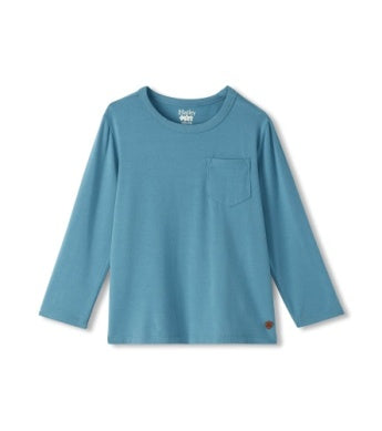 Hatley Longsleeve Bamboo Tee - Bluestone