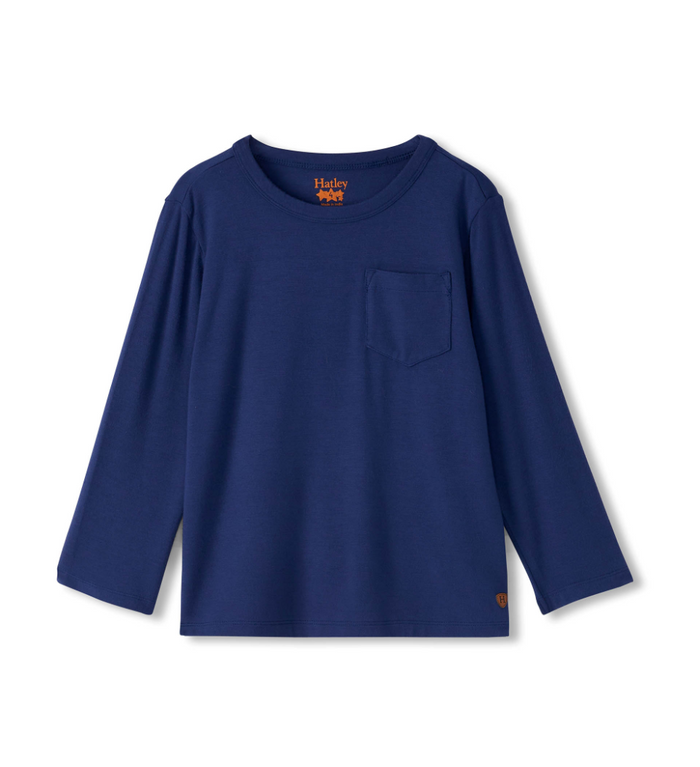 Hatley Longsleeve Bamboo Tee - Patriot Blue