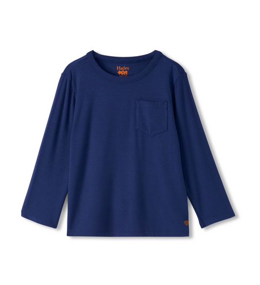 Hatley Longsleeve Bamboo Tee - Patriot Blue
