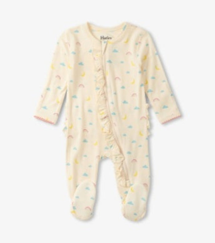 Hatley Ruffle Bum Bamboo Coverall - Lucky Charms