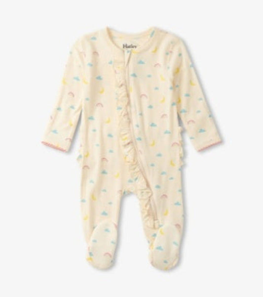 Hatley Ruffle Bum Bamboo Coverall - Lucky Charms