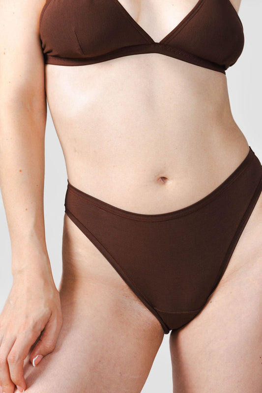 Brown | Model is wearing size M