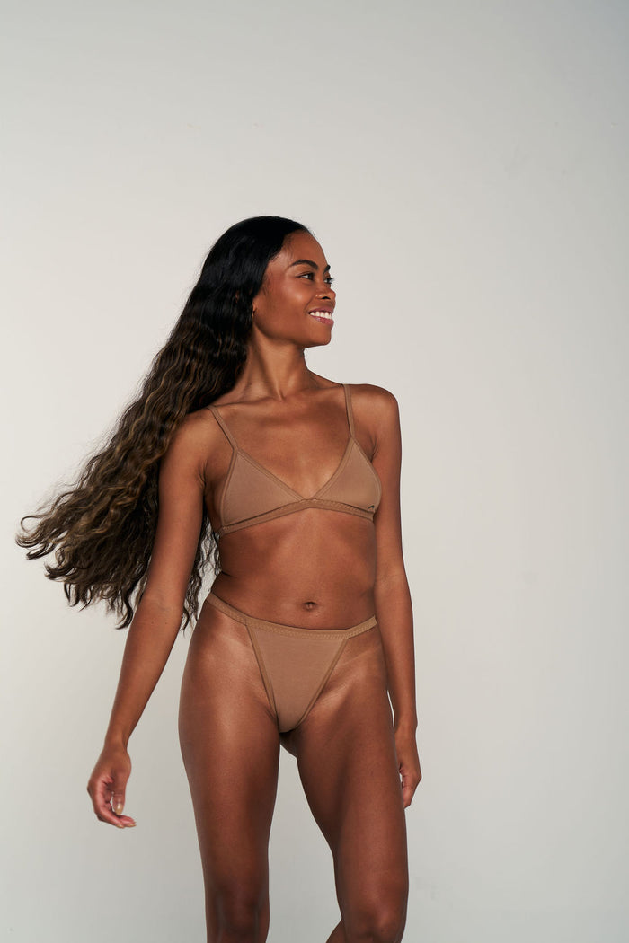 Tan | Model is wearing size XS