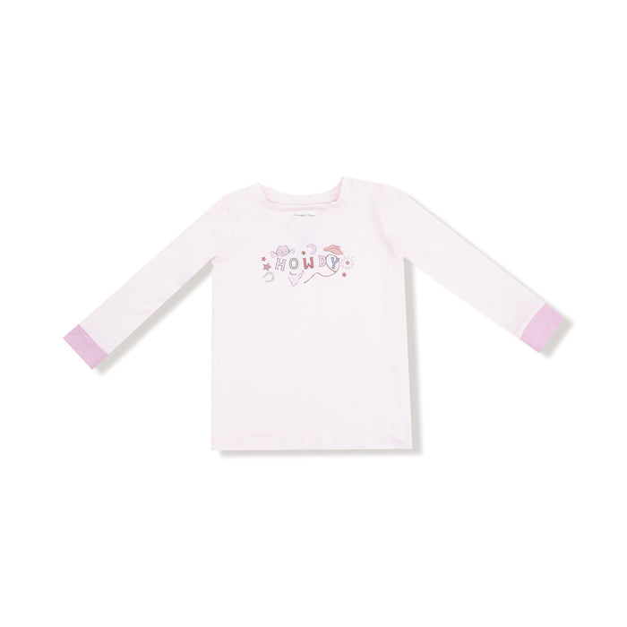 Howdy Pink Cowgirl Dogs LS PJ Set