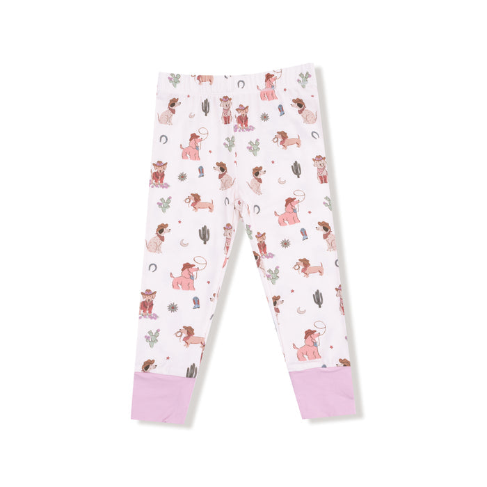 Howdy Pink Cowgirl Dogs LS PJ Set