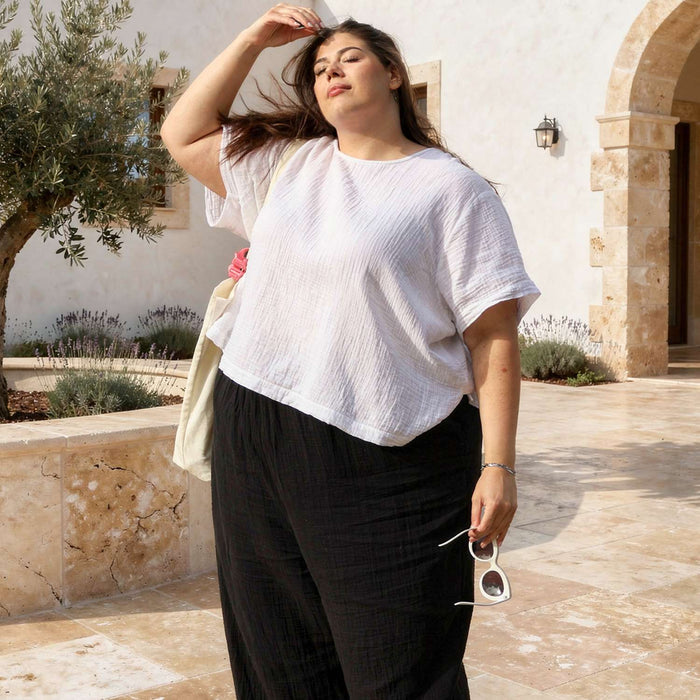 Ida Cotton Gauze T-Shirt - White