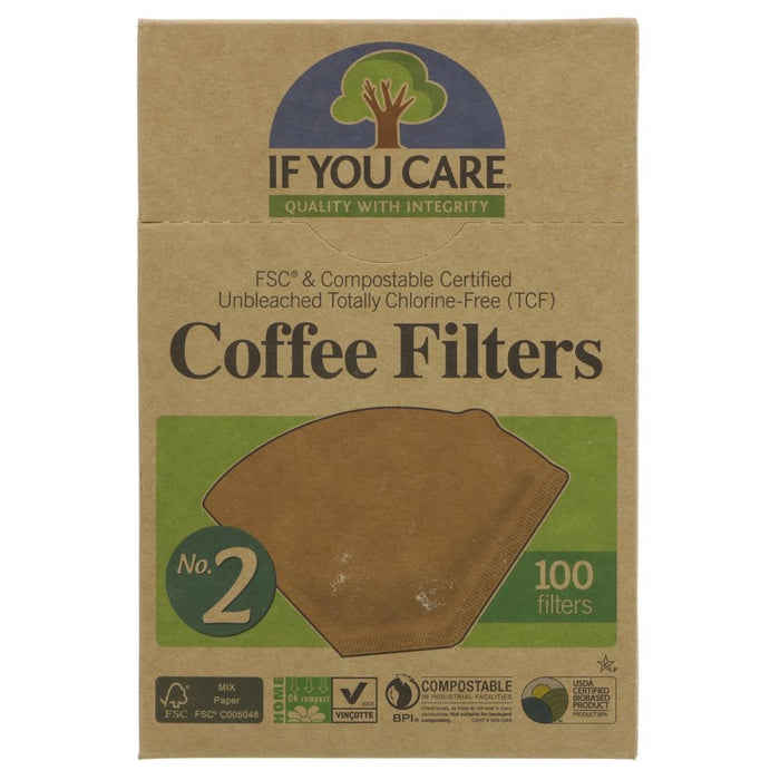 If You Care Coffee Filters Number 2 box on a white background.