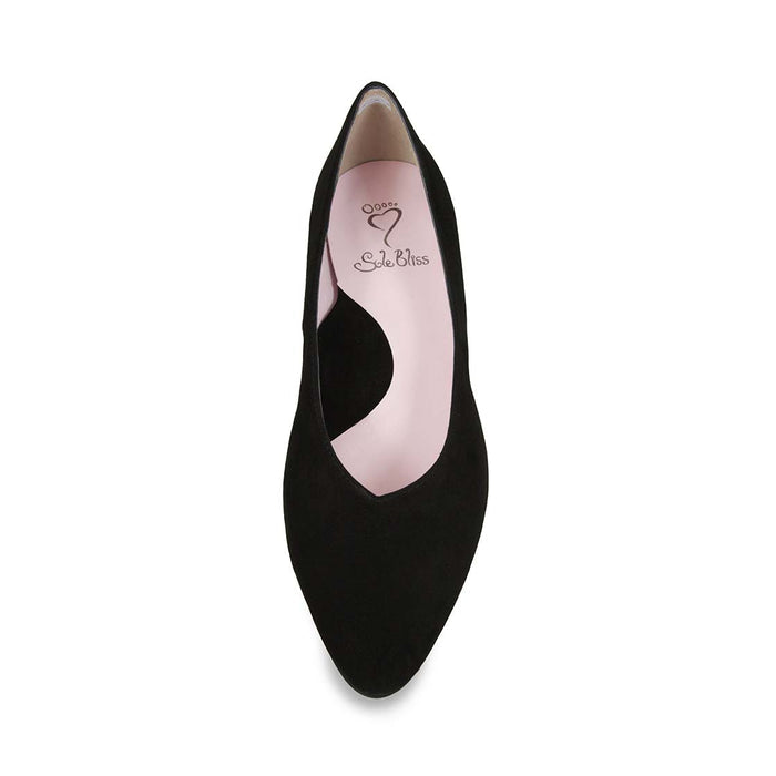 Ingrid: Black Suede Shoes Sole Bliss