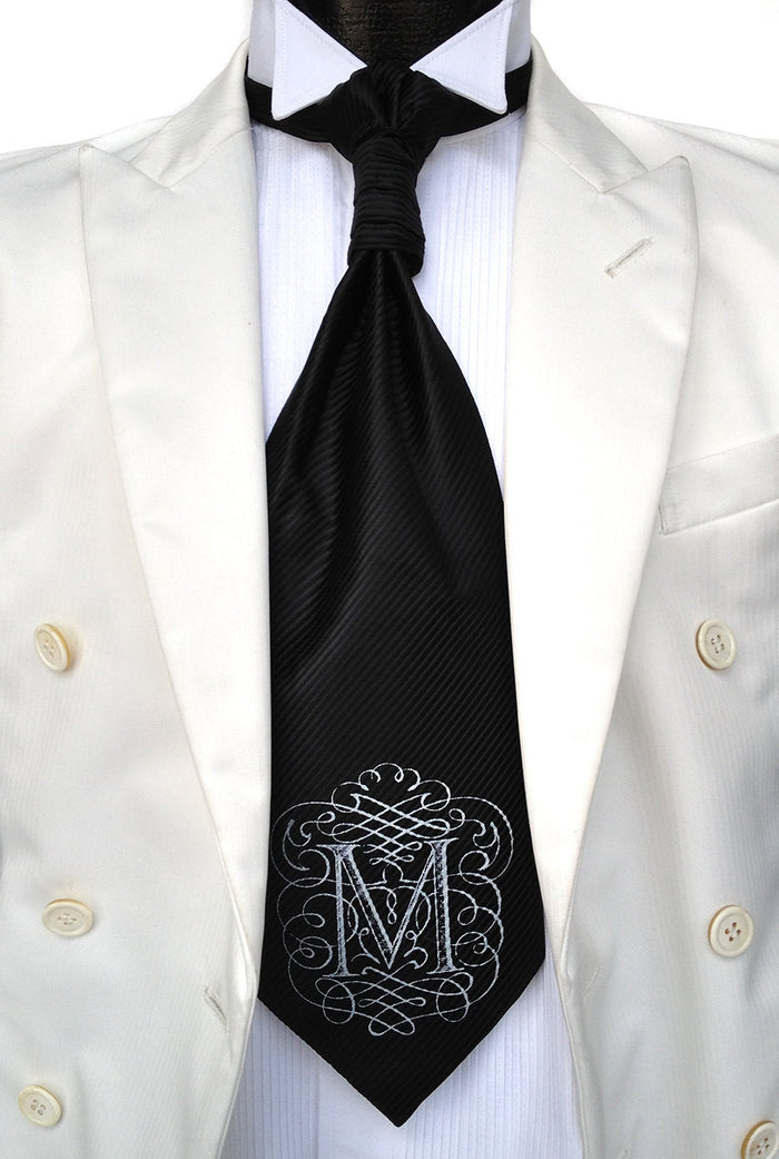 Initial Cravat Tie. Personalized "AlphabeTIES" Ascot.