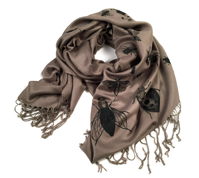 bug illustration scarf