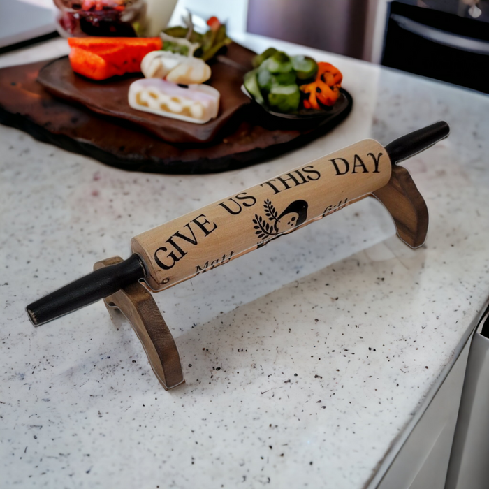 Inspirational Wooden Rolling Pin
