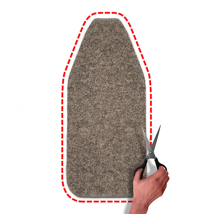 ironing board felt pad cutout