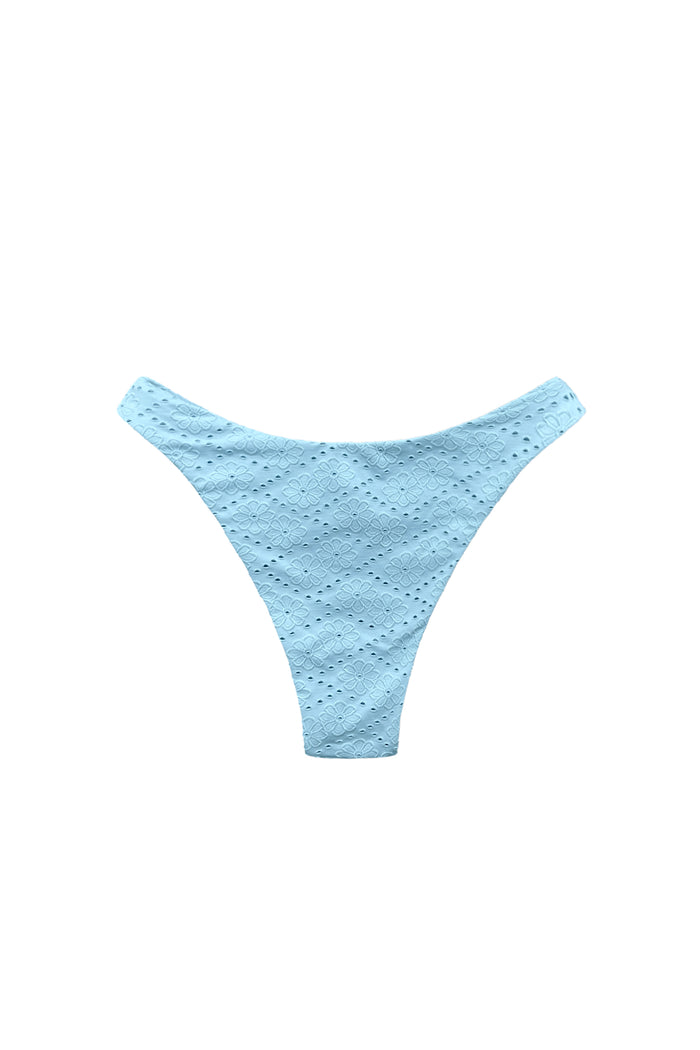 Blue eyelet high-leg bikini bottom – Isla