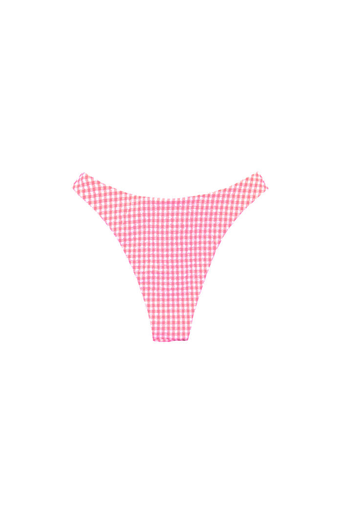 Isla bottom in textured pink gingham