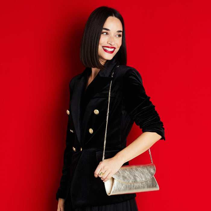 Jenna: Gold Leather Bags Sole Bliss