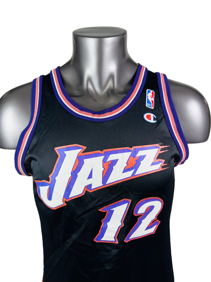 JOHN STOCKTON UTAH JAZZ VINTAGE 1990'S CHAMPION JERSEY ADULT 40 MEDIUM