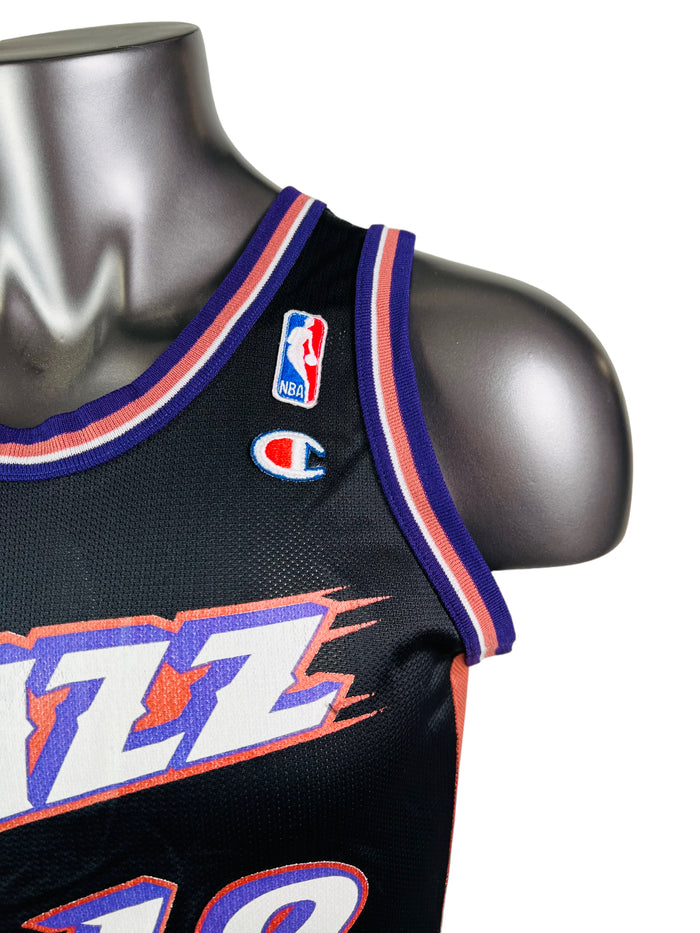 JOHN STOCKTON UTAH JAZZ VINTAGE 1990'S CHAMPION JERSEY ADULT 40 MEDIUM